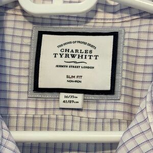 Charles Tyrwhitt Men's Lavender Check Dress Shirt